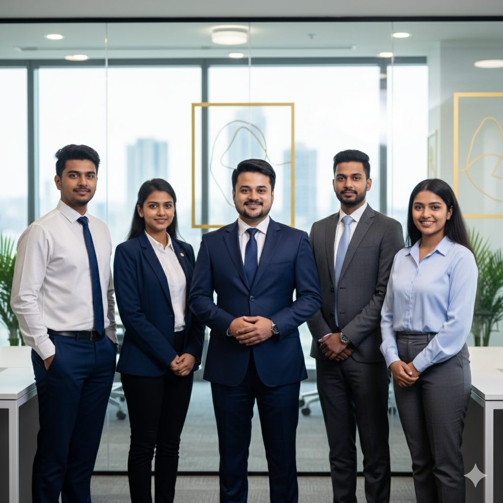 Corporate team strategy meeting